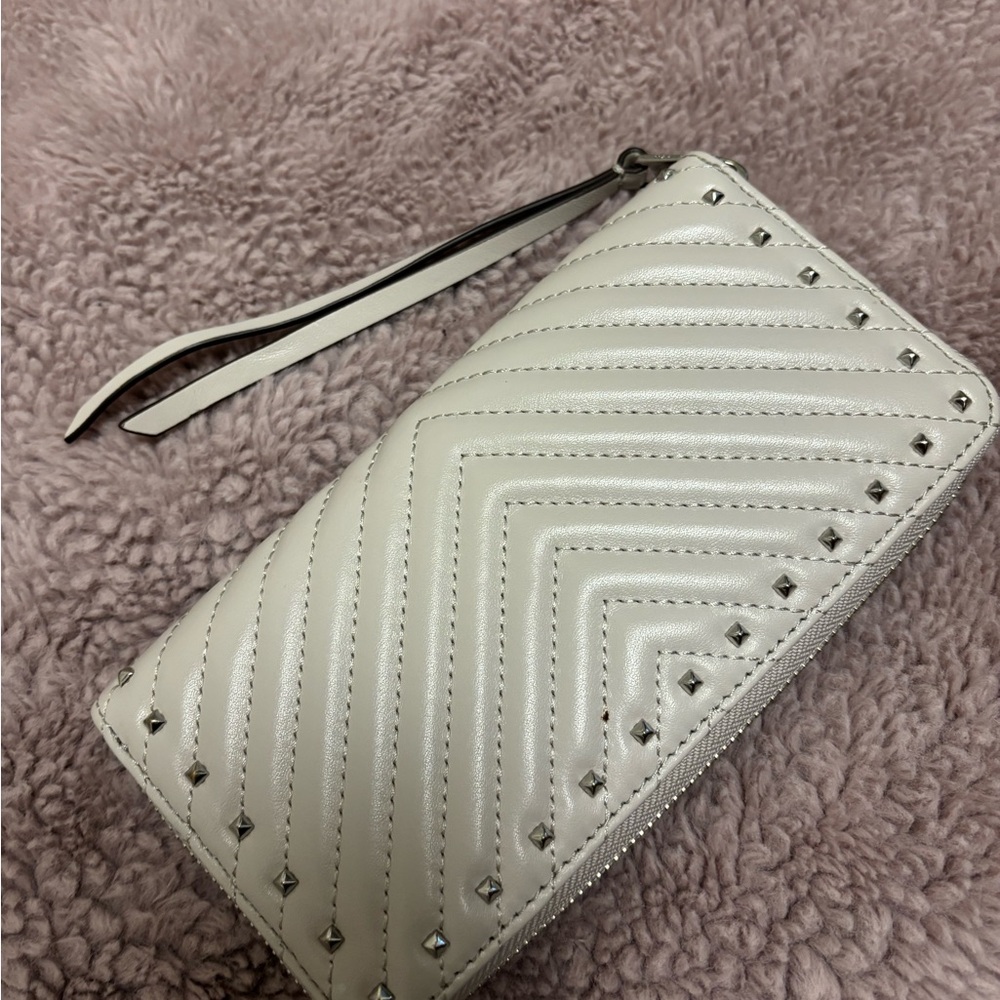 Rebecca Minkoff Elegant White Studded Women's Wallet